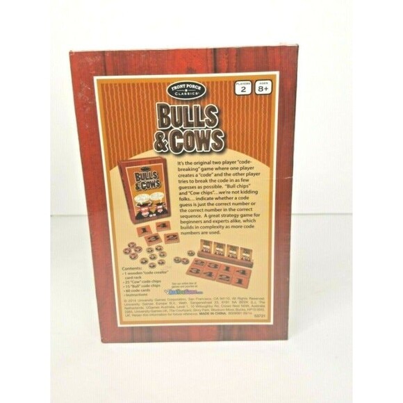 Bulls & Cows The Original Code Breaking Game!- NEW SEALED - Picture 3 of 4